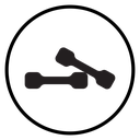 Dumbbell Black Filled icon