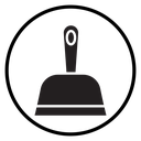 Dustpan Black Filled icon
