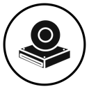 Dvd CDROM disc Black Filled icon