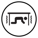 Earthquake safety place icon
