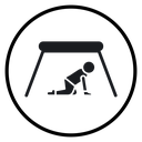 Earthquake safety place icon