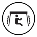 Earthquake safety place icon