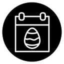 Easter calendar icon