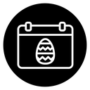Easter calendar icon