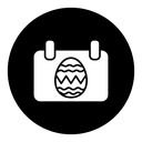 Easter calendar Black Filled icon
