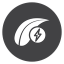 Eco Energy Leaf Black Filled icon