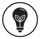 Eco light bulb icon