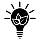 Eco light bulb icon