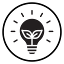 Eco light bulb icon