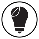 Eco light bulb icon