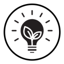 Eco light bulb icon
