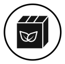 Eco packaging icon