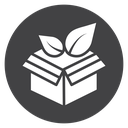 Eco Packaging Leaves Black Filled icon