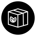 Eco Packaging Black Filled icon