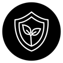 Eco Protection Shield Black Filled icon