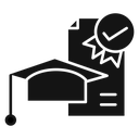 Education Scholarship Black Filled icon