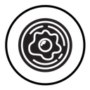 Egg on plate icon
