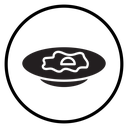 Egg on plate icon