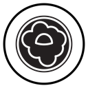Egg on plate icon