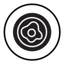 Egg on plate icon