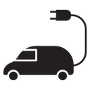 Electric car icon