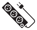 Electric extension cord icon
