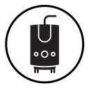 Electric heating boiler icon