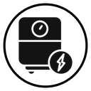 Electric heating boiler icon