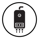Electric heating boiler icon