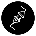 Electric plug icon