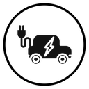 Electric vehicle icon