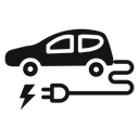 Electric vehicle icon