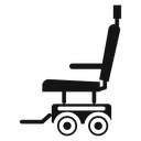 Electric wheelchair scooter icon