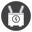 Electrical Transformer Unit Black Filled icon