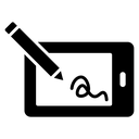 Electronic signature 1 icon