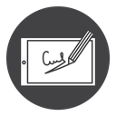 Electronic signature Black Filled icon