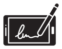 Electronic signature icon