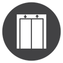 Elevator Door Arrows Black Filled icon