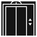 Elevator lift Black Filled icon