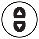 Elevator, lift button icon