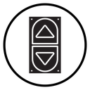 Elevator, lift button icon
