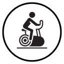 Elliptical bike Black Filled icon