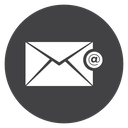 Email At Envelope Black Filled icon