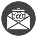 Email At Symbol Black Filled icon