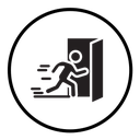 Emergency exit icon