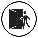 Emergency exit icon