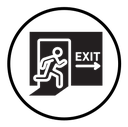 Emergency exit icon