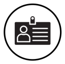 Employee id card icon