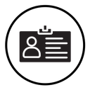 Employee id card icon