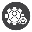 Employee skills Black Filled icon